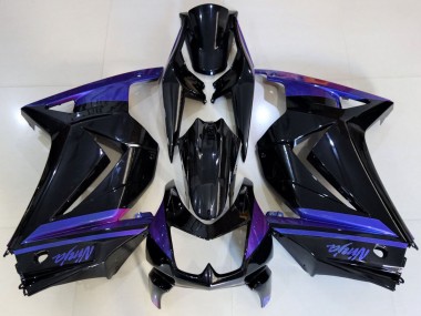 Online 2008-2012 Kawasaki Ninja 250 Motorcycle Fairings - Blue Glossy Black Canada