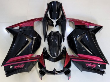 Online 2008-2012 Kawasaki Ninja 250 Motorcycle Fairings - Glossy Black Red Canada