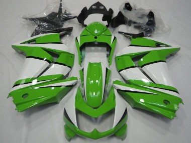 Online 2008-2012 Kawasaki Ninja 250 Motorcycle Fairings - White Green Black Canada