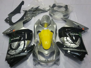 Online 2008-2012 Kawasaki Ninja 250 Motorcycle Fairings - Silver Yellow Glossy Black Canada