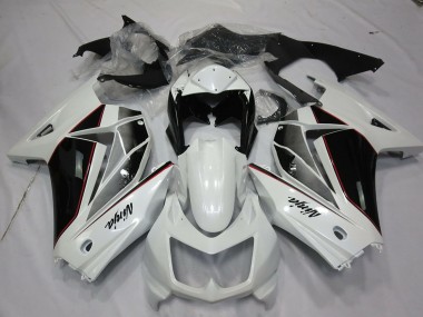 Online 2008-2012 Kawasaki Ninja 250 Motorcycle Fairings - White Glossy Black Canada