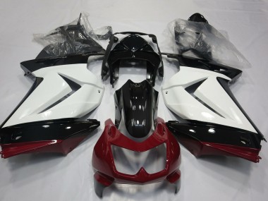 Online 2008-2012 Kawasaki Ninja 250 Motorcycle Fairings - White Red Glossy Black Canada
