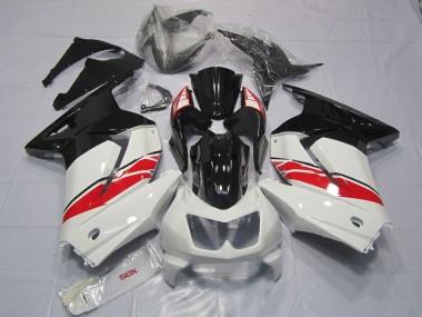 Online 2008-2012 Kawasaki Ninja 250 Motorcycle Fairings - White Red Glossy Black Yama Style Canada