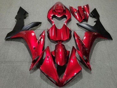 Online 2004-2006 Yamaha R1 Motorcycle Fairings - Candy Red Matte Black Canada