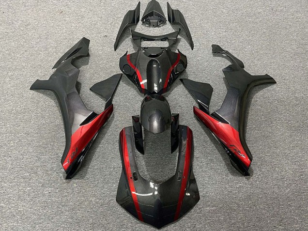 2015-2019 Yamaha R1 Motorcycle Fairings - Carbon Fiber Style Red Canada