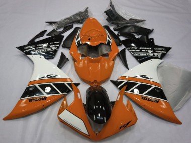 Online 2012-2014 Yamaha R1 Motorcycle Fairings - Orange White Glossy Black Canada