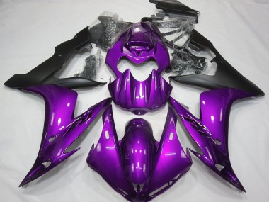 Online 2004-2006 Yamaha R1 Motorcycle Fairings - Purple Matte Black Canada