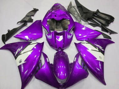 Online 2012-2014 Yamaha R1 Motorcycle Fairings - Purple White Canada