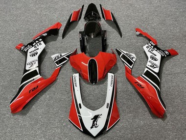 Online 2015-2019 Yamaha R1 Motorcycle Fairings - White Red Glossy Black Motul YSP Canada
