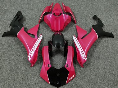 Online 2015-2019 Yamaha R1 Motorcycle Fairings - Hot Pink White Glossy Black Canada