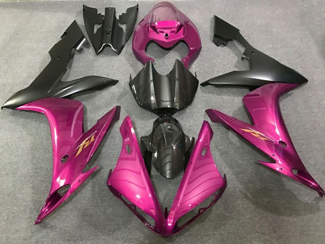 2004-2006 Yamaha R1 Motorcycle Fairings - Hot Pink Carbon Fiber Style Canada