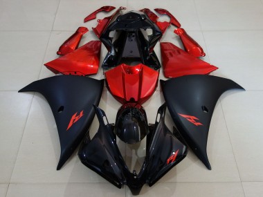 Online 2012-2014 Yamaha R1 Motorcycle Fairing - Glossy Black Matte Black Red Canada