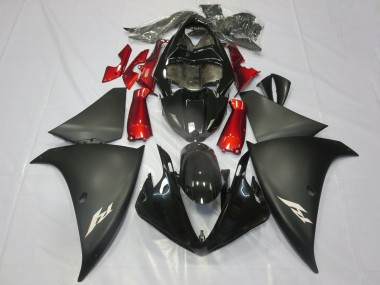 Online 2012-2014 Yamaha R1 Motorcycle Fairings - Glossy Black Matte Black Red Canada