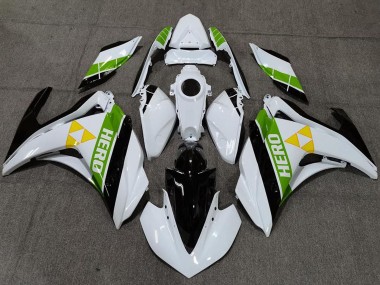 Online 2015-2018 Yamaha R3 Motorcycle Fairings - White Green Glossy Black Canada