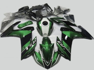 Online 2015-2018 Yamaha R3 Motorcycle Fairing - Green White Glossy Black Canada