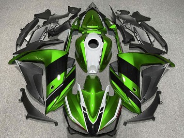 Online 2015-2018 Yamaha R3 Motorcycle Fairings - Green White Glossy Black Canada