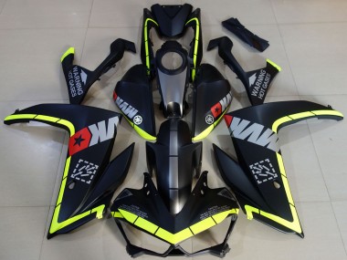 Online 2015-2018 Yamaha R3 Motorcycle Fairings - Yellow Grey Matte Black Star Canada