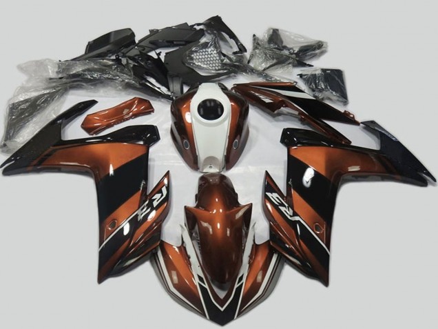 2015-2018 Yamaha R3 Motorcycle Fairings - Brown White Black Canada