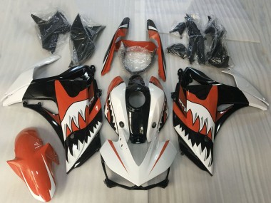 Online 2015-2018 Yamaha R3 Motorcycle Fairings - White Orange Glossy Black Shark Canada