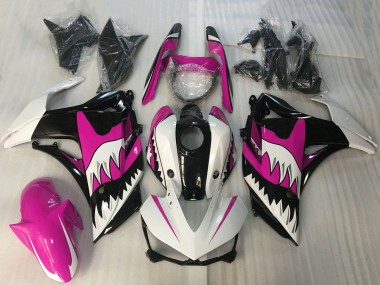 Online 2015-2018 Yamaha R3 Motorcycle Fairings - White Pink Glossy Black Shark Canada