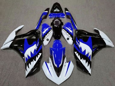 Online 2015-2018 Yamaha R3 Motorcycle Fairings - White Blue Black Shark Canada