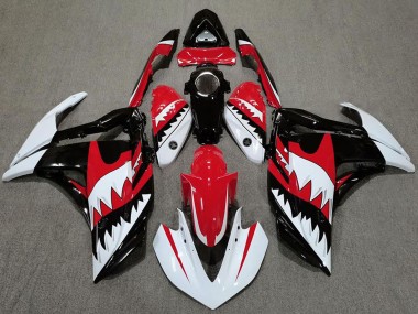 Online 2015-2018 Yamaha R3 Motorcycle Fairings - White Red Black Shark Canada