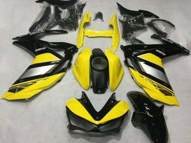 Online 2015-2018 Yamaha R3 Motorcycle Fairings - Yellow Silver Glossy Black Canada