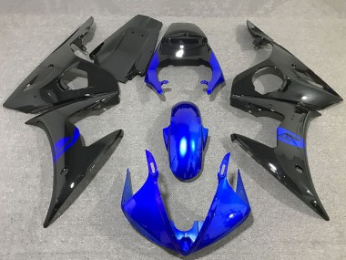 Online 2003-2004 Yamaha R6 Motorcycle Fairings - Blue Glossy Black Canada