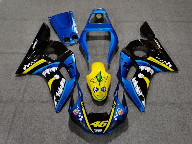1998-2002 Yamaha R6 Motorcycle Fairings - Blue Yellow Black Shark 46 Canada