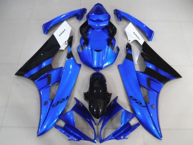Online 2006-2007 Yamaha R6 Motorcycle Fairings - White Blue Glossy Black Canada
