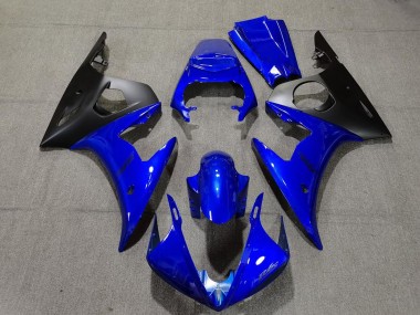 Online 2005 Yamaha R6 Motorcycle Fairings - Blue Matte Black Canada