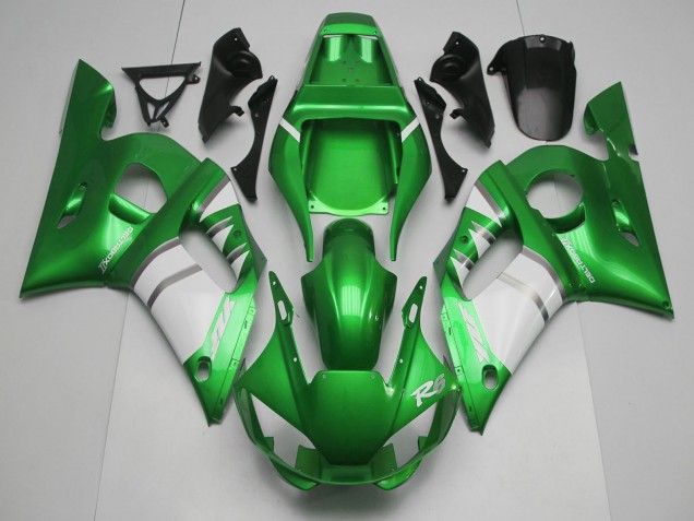 1998-2002 Yamaha R6 Motorcycle Fairings - Green White Canada