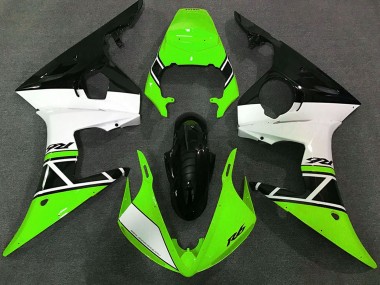 Online 2003-2004 Yamaha R6 Motorcycle Fairings - Green White Glossy Black Canada