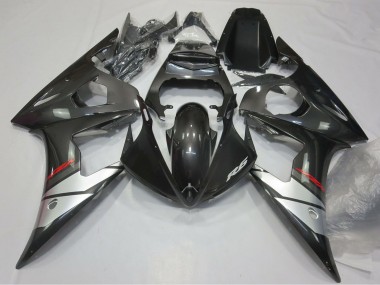 Online 2005 Yamaha R6 Motorcycle Fairings - Glossy Black Silver Canada