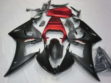 Online 2003-2004 Yamaha R6 Motorcycle Fairings - Red Matte Black Canada