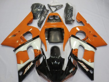 Online 1998-2002 Yamaha R6 Motorcycle Fairings - Orange White Glossy Black Canada