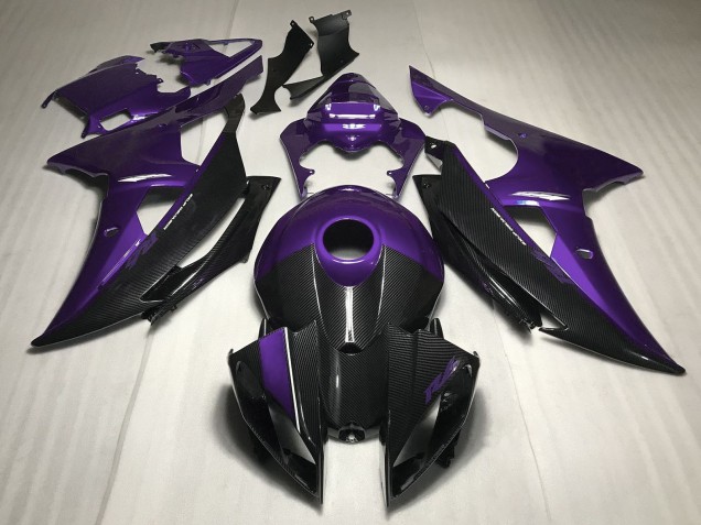 2008-2016 Yamaha R6 Motorcycle Fairings - Purple Carbon Fiber Style Canada