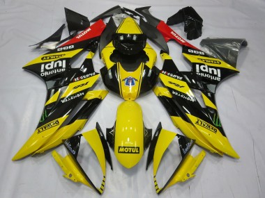 Online 2006-2007 Yamaha R6 Motorcycle Fairings - Yellow Black Red Motul Monster Canada