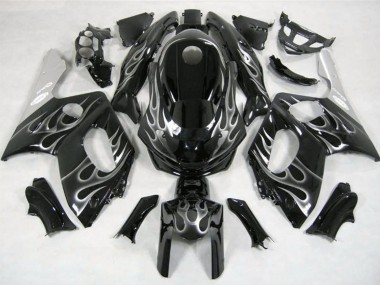 Online 1996-2007 Yamaha YZF600R Thundercat Motorcycle Fairings - Glossy Black Silver Flame Canada