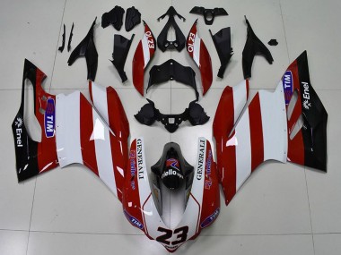 Online 2015-2020 Ducati 959 1299 Motorcycle Fairings - White Red Glossy Black Generali Tim 23 Canada