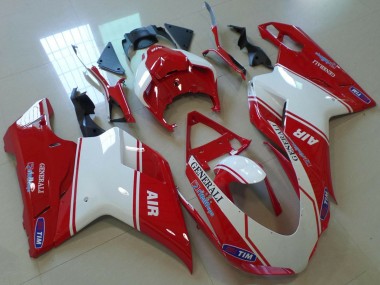 Online 2007-2014 Ducati 848 1098 1198 Motorcycle Fairings - Red White Air Generali Tim Canada