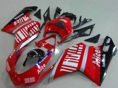 Online 2007-2014 Ducati 848 1098 1198 Motorcycle Fairings - Silver Red Glossy Black Alice Sandisk Canada
