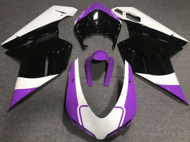 Online 2007-2014 Ducati 848 1098 1198 Motorcycle Fairings - White Purple Glossy Black Canada