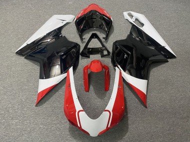 Online 2007-2014 Ducati 848 1098 1198 Motorcycle Fairings - White Red Glossy Black Canada
