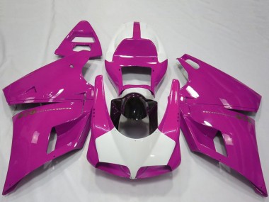 Online 1993-2005 Ducati 916 Motorcycle Fairings - Pink White Glossy Black Performance Canada