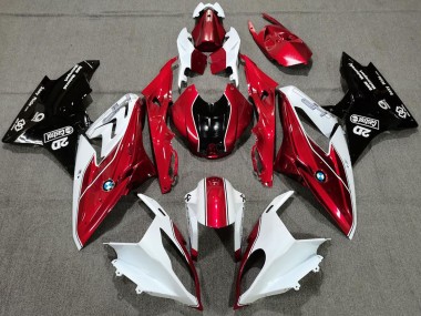 Online 2017-2018 BMW S1000RR Motorcycle Fairings - White Red Glossy Black Canada