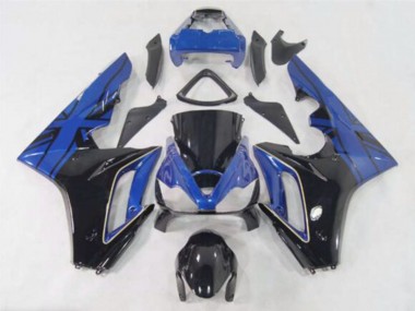Online 2006-2008 Triumph Daytona 675 Motorcycle Fairings - Blue Glossy Black Canada
