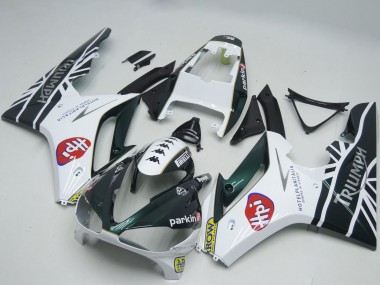 Online 2009-2012 Triumph Daytona 675 Motorcycle Fairings - White Glossy Black HPi Canada
