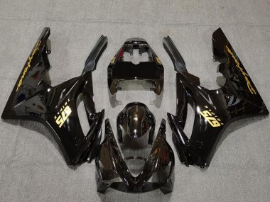 Online 2006-2008 Triumph Daytona 675 Motorcycle Fairings - Glossy Black Gold Decals Canada