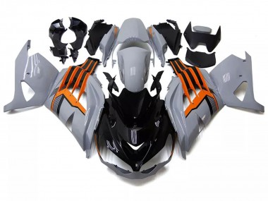 Online 2012-2024 Kawasaki ZX14R ZZR1400 Motorcycle Fairings - Nardo Grey Orange Black Canada